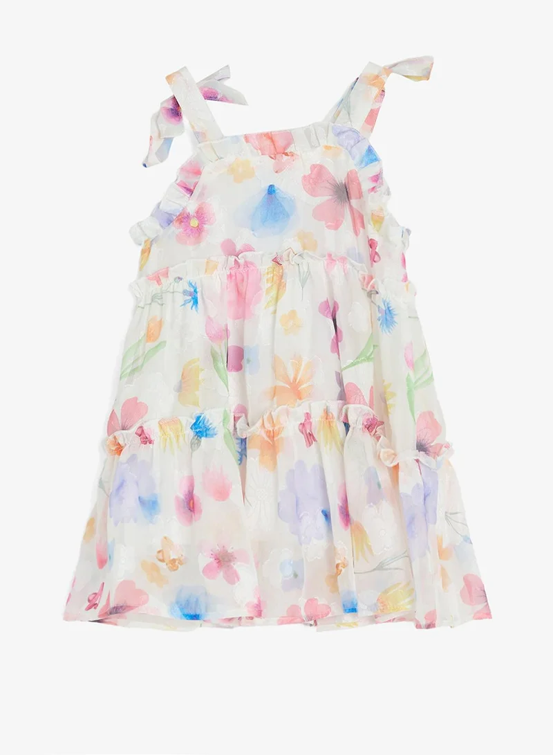 Pinata  Bow Strappy Floral Print Dress for Women | Best Price UAE