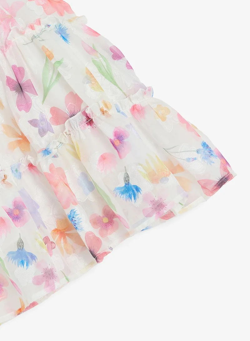 Pinata  Bow Strappy Floral Print Dress for Women | Best Price UAE