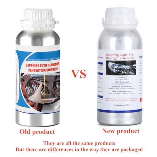 TUTOOLS 600ML Headlight Restoration Liquid,Automobile Headlight Lens Polish Repair Liquid, Car Headlight Scratch Restoring Fluid for Repair Headlight Yellowing, Haze, Scratches - Image 2