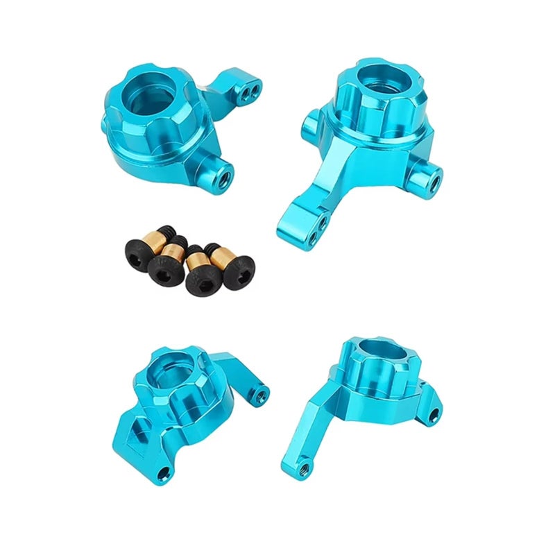 Blue Metal Steering Knuckles And Hubs Set For 1 10 Scale RC Drift Car Upgrade - Image 2