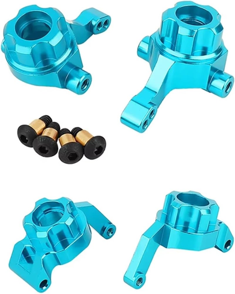 Blue Metal Steering Knuckles And Hubs Set For 1 10 Scale RC Drift Car Upgrade - Image 1
