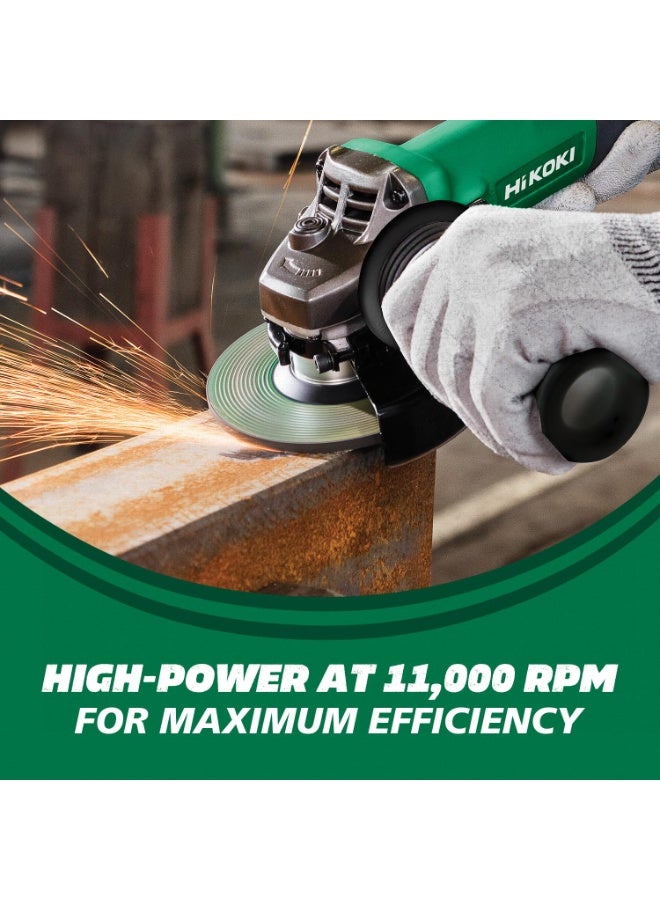 Hikoki مطحنة زاوية هيكوك 4" (100 مم)، 900 واط، مفتاح منزلق، خفيفة الوزن 1.8 كجم – نموذج G10SN2E6Z، أداة قطع وطحن عالية الأداء - Image 4