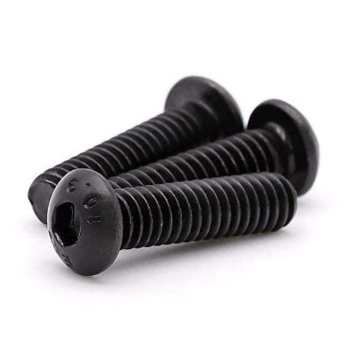RoyceMart M6-1.0 x 12mm Button Head Socket Head Cap Screws, Grade 10.9 Alloy Steel, Allen Hex Drive, Full Machine Thread, Black Oxide Finish, 50 PCS - Image 4