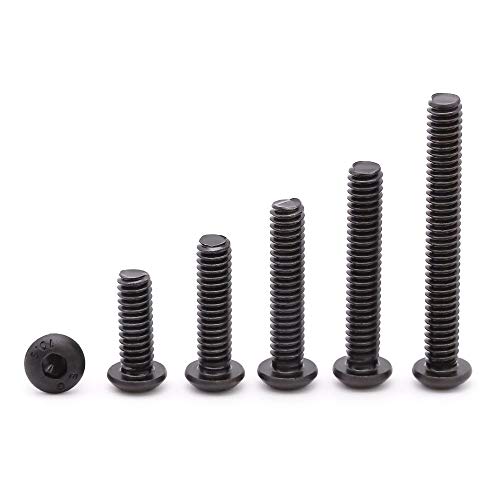 RoyceMart M6-1.0 x 12mm Button Head Socket Head Cap Screws, Grade 10.9 Alloy Steel, Allen Hex Drive, Full Machine Thread, Black Oxide Finish, 50 PCS - Image 5