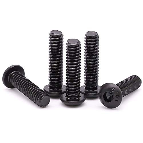 RoyceMart M6-1.0 x 12mm Button Head Socket Head Cap Screws, Grade 10.9 Alloy Steel, Allen Hex Drive, Full Machine Thread, Black Oxide Finish, 50 PCS - Image 1