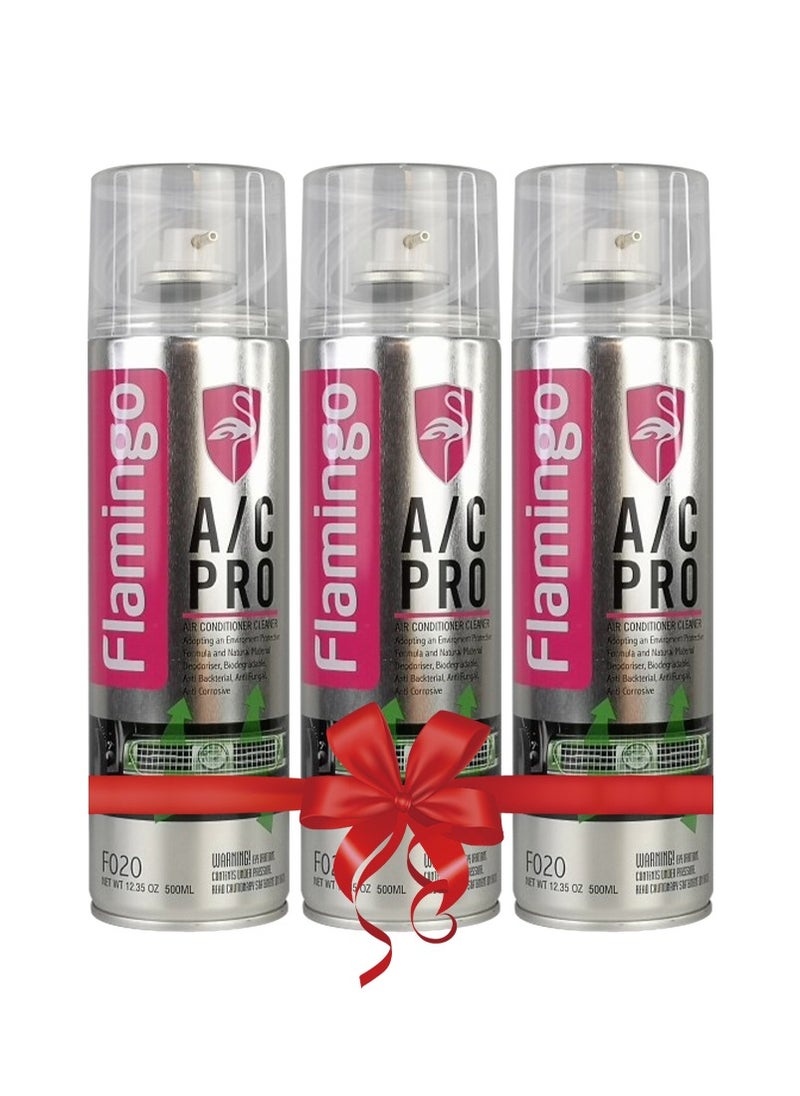 FLAMINGO Combo Offer - Buy 3PC Flamingo F020 500ml AC Cleaner Powerful Solution for Cleaner Air and Cooler Comfort  - Image 1