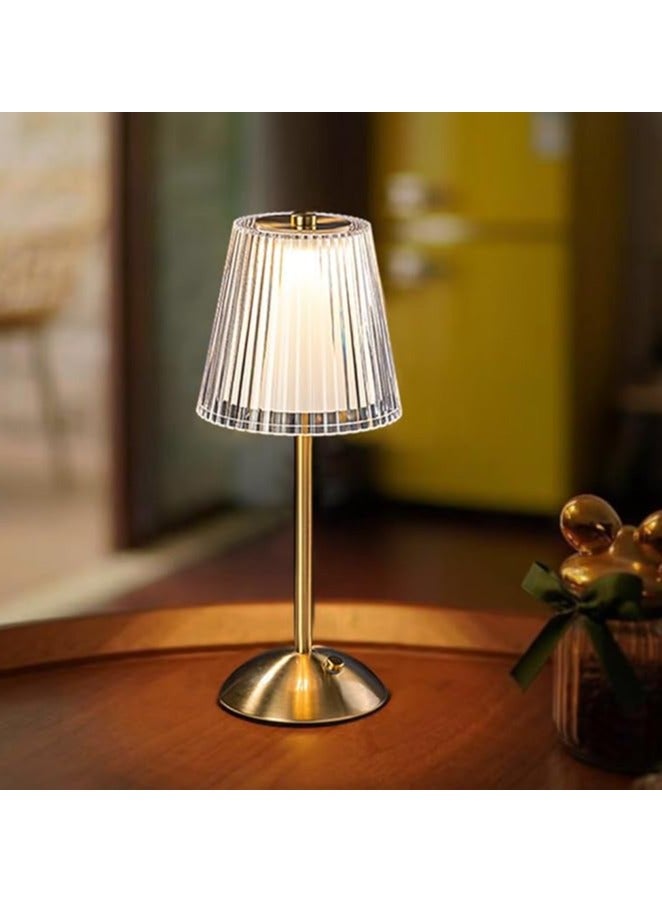 ريبنيو مصباح مكتبي معدني محمول يعمل باللمس كريستالي 3 ألوان بطارية قابلة للشحن مصباح نوم مثالي لجلسة النوم - Image 4