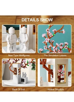 Y&D Building Blocks Kits for Adults Cherry Blossom Plant Home Decor Flower Bouquet Sets Compatible with Lego 750 Pcs Beautiful Artificial Gift Friends Women Girls  - Image 5
