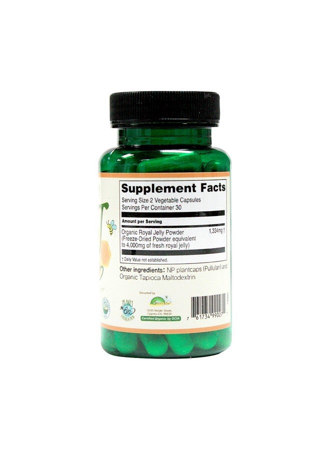 greenbow جيل الملكي 2000 ملغ مكافئ غير معدّل وراثيًا مصنوع من جيل ملكي عضوي واحد من أكثر المكملات الغذائية كثافة 60 كبسولة نباتية - Image 3