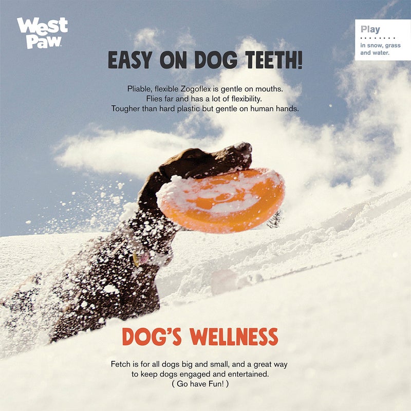 WEST PAW Zogoflex Zisc Dog Flying Disc, High Flying Aerodynamic Disc for Dogs Puppy – Lightweight, Floatable Disc for Fetch, Tug of War, Catch, Play – Doubles as Food/Water Bowl, Small, Granny Smith - Image 4