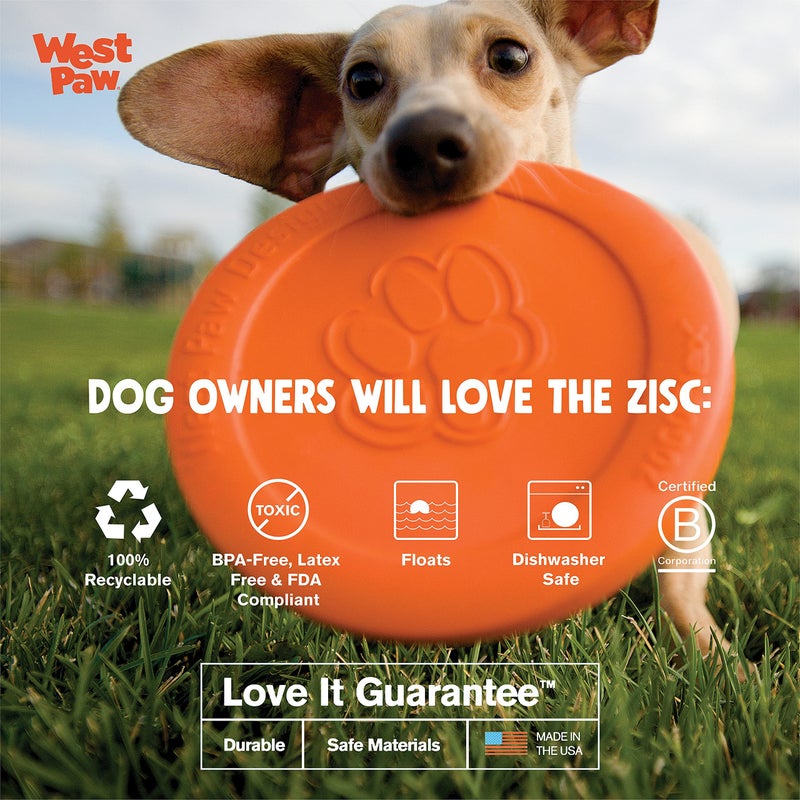WEST PAW Zogoflex Zisc Dog Flying Disc, High Flying Aerodynamic Disc for Dogs Puppy – Lightweight, Floatable Disc for Fetch, Tug of War, Catch, Play – Doubles as Food/Water Bowl, Small, Granny Smith - Image 3