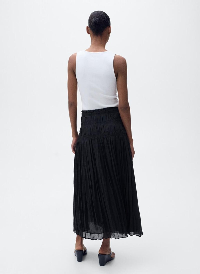MANGO Gathered Midi Skirt  - Image 2