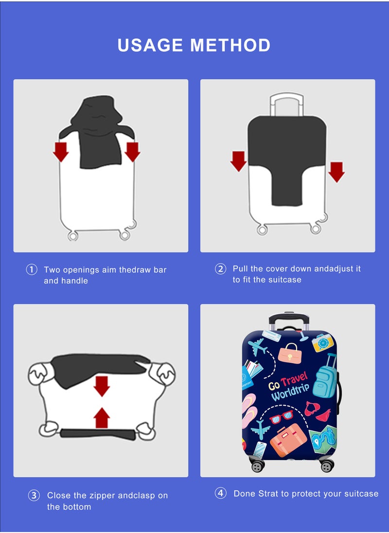 URbazaar - Elastic Travel Luggage Cover Travel Suitcase Protective Cover for Trunk Case Apply to 18-30 inch luggage Suitcase Cover - Image 1