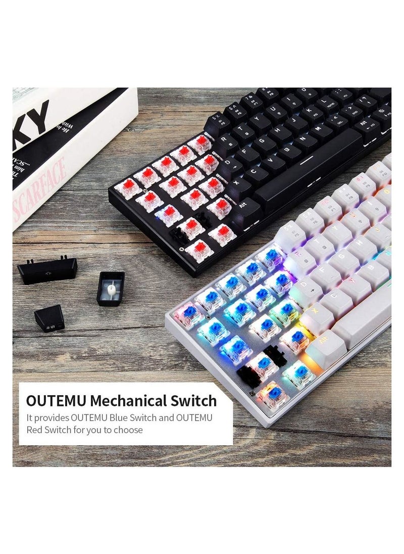 Motospeed - Motospeed CK62 RGB Dual Mode (Wired/Bluetooth) Mechanical Keyboard Red Switch - Image 1