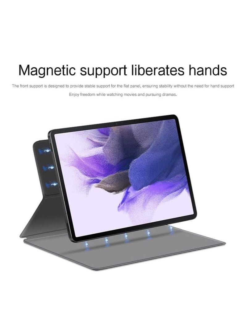 غطاء لجهاز Samsung Galaxy Tab S10 Ultra (2024) - غطاء ذكي رقيق متعدد الوظائف مع مغناطيس يدعم النوم/الاستيقاظ تلقائيًا ومفصلة للقلم - غطاء حماية قابل للطي مقاوم للسقوط - Image 4