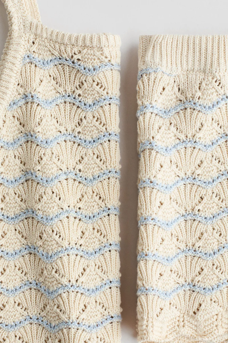 H&M 2-piece pointelle-knit cotton set