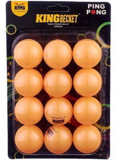 Generic King Becket Table Tennis Ball Set, 12 Pieces - Orange 