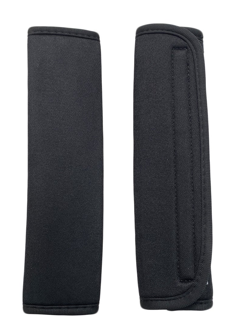 Generic 2 PCS Car Seat Belt Pads Cover Soft Seat belt Shoulder Pad Safety Belt Strap Shoulder Pad Comfortable Ice Silk Fabric(Black) - Image 1