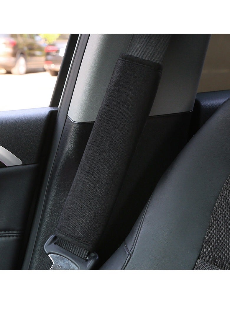 Generic 2 PCS Car Seat Belt Pads Cover Soft Seat belt Shoulder Pad Safety Belt Strap Shoulder Pad Comfortable Ice Silk Fabric(Black) - Image 2