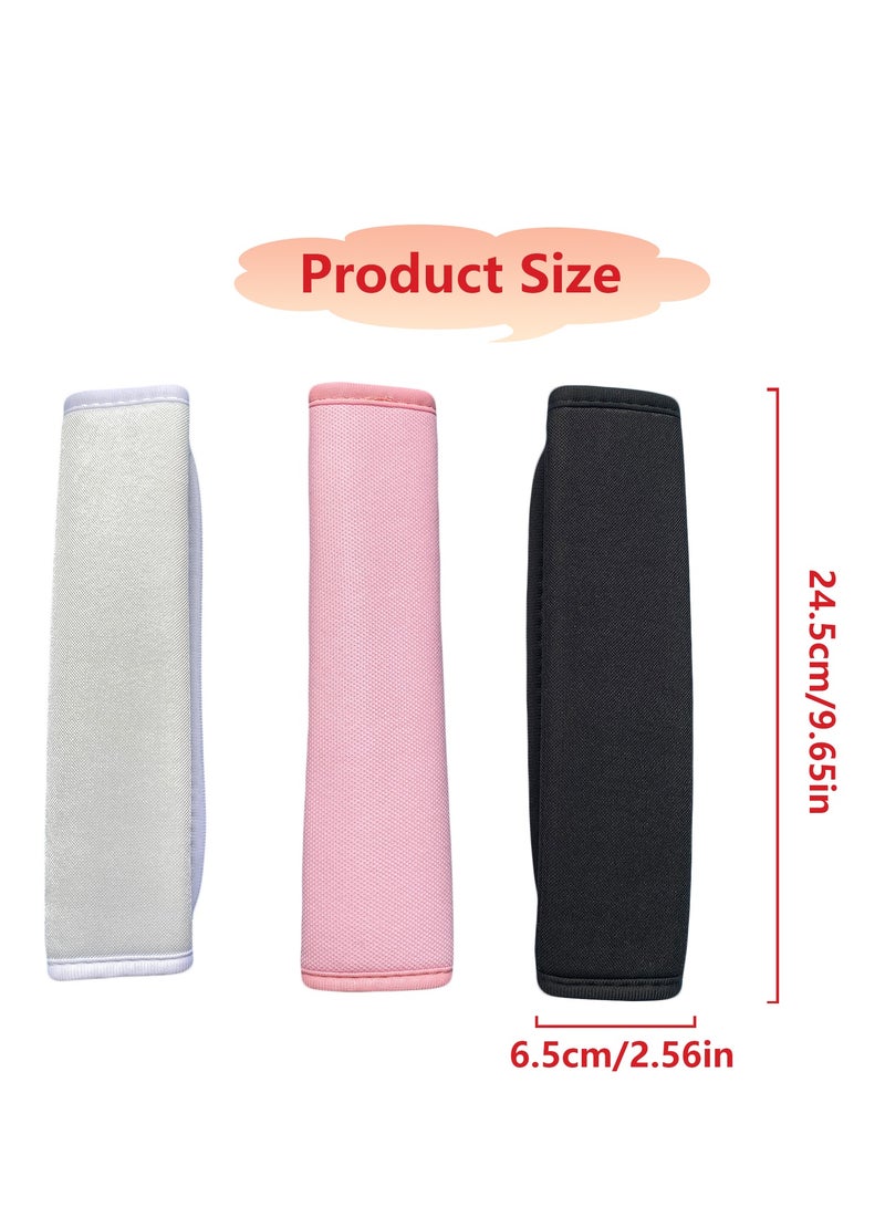 Generic 2 PCS Car Seat Belt Pads Cover Soft Seat belt Shoulder Pad Safety Belt Strap Shoulder Pad Comfortable Ice Silk Fabric(Black) - Image 3