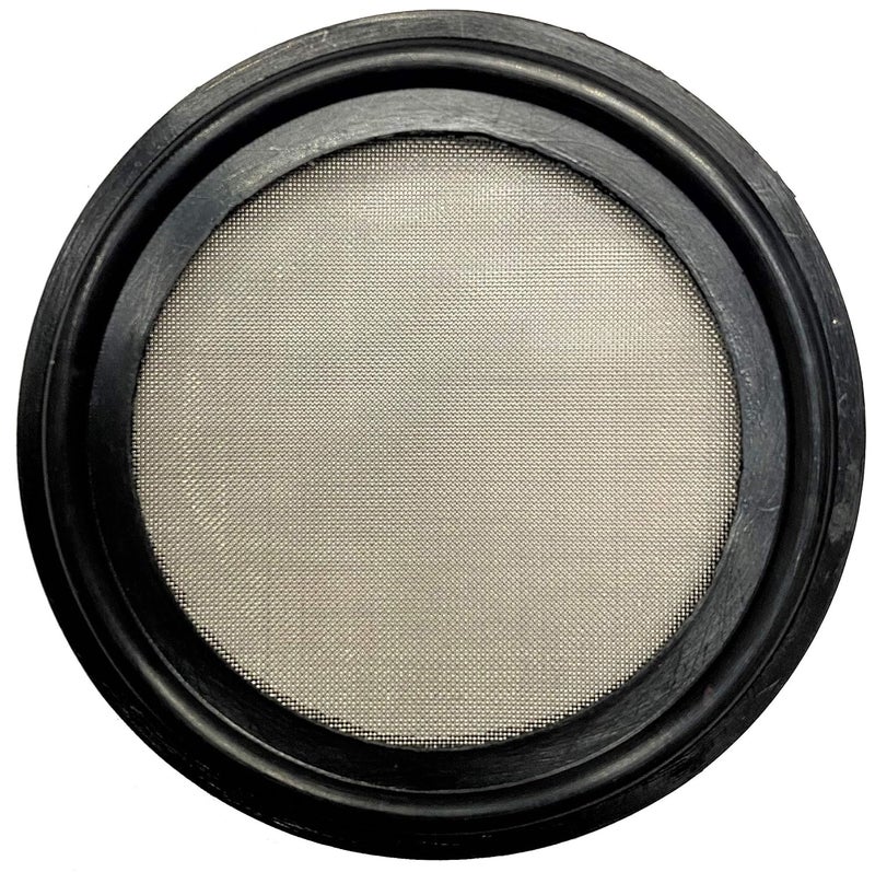 DR.COMPONENT 1.5" Sanitary Tri-Clamp Gaskets (Pack of 2), Bonded Type Screen (#100 Mesh/ 149 μm) Gaskets, Black Buna NBR - Image 1