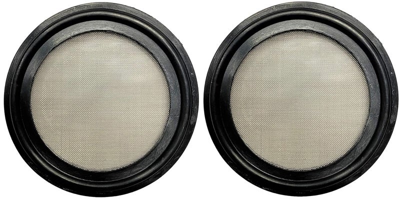 DR.COMPONENT 1.5" Sanitary Tri-Clamp Gaskets (Pack of 2), Bonded Type Screen (#100 Mesh/ 149 μm) Gaskets, Black Buna NBR - Image 2