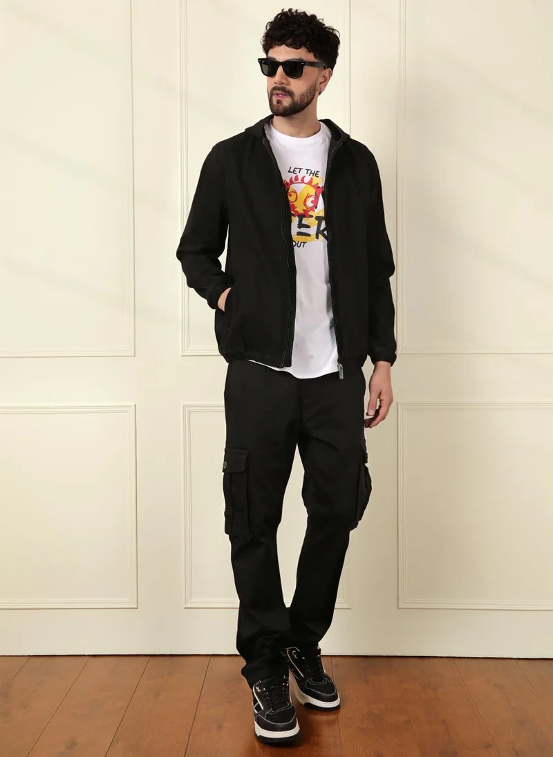 Wrogn Storm Black Hooded Jacket