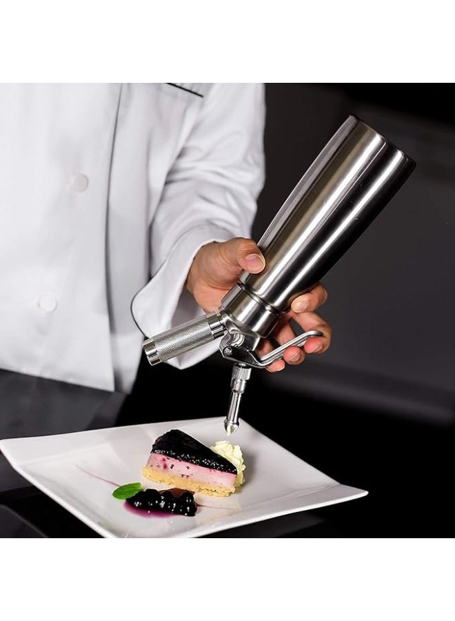 Stainless Steel Cream Dispenser 1000ml – Professional Whipped Cream Maker for Creams, Sauces, Desserts & Beverages, Durable Whipper Bottle with Nozzle (1pc) - Image 4