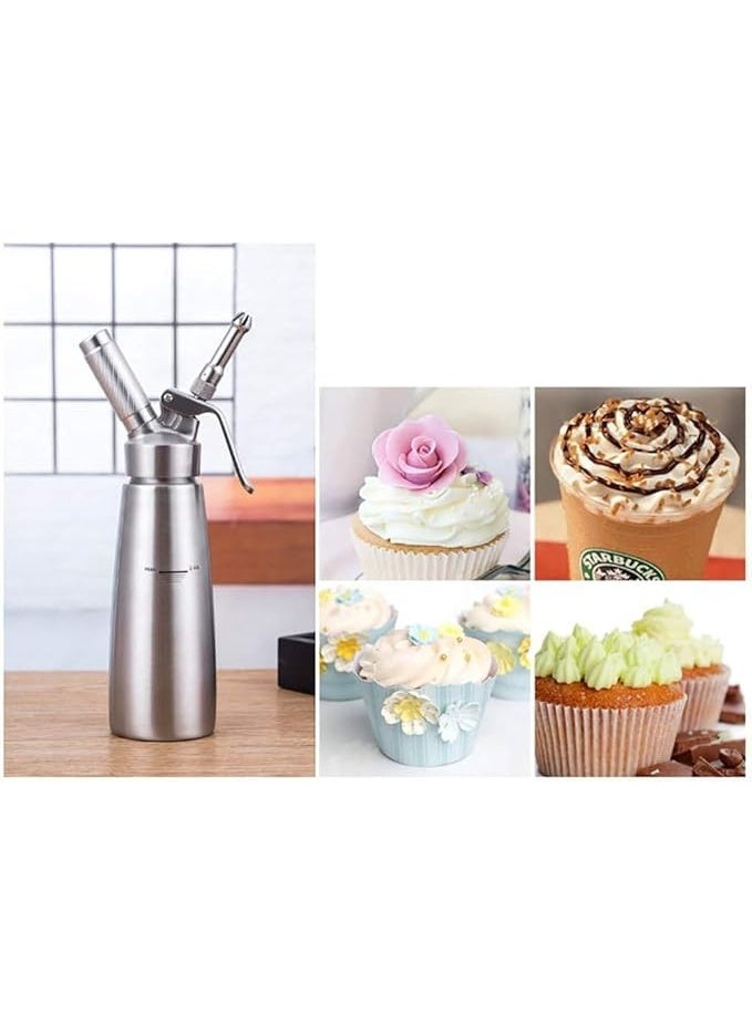Stainless Steel Cream Dispenser 1000ml – Professional Whipped Cream Maker for Creams, Sauces, Desserts & Beverages, Durable Whipper Bottle with Nozzle (1pc) - Image 2