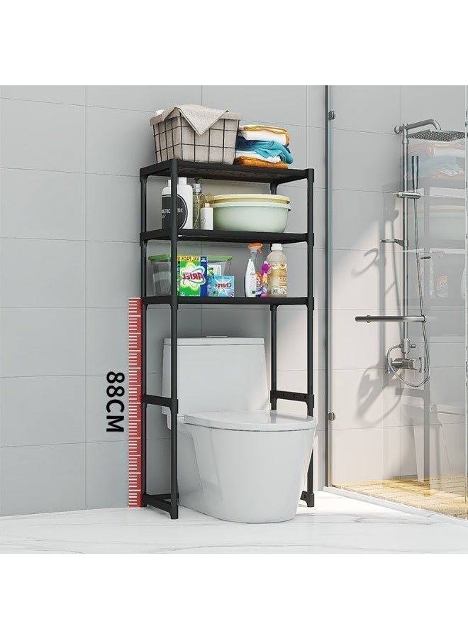 CKIKH three-tier freestanding storage racks can be placed above toilets or washing machines. These space-saving organizers are strong, sturdy, and durable, suitable for use in bathrooms, laundry rooms, homes, and offices. - Image 4