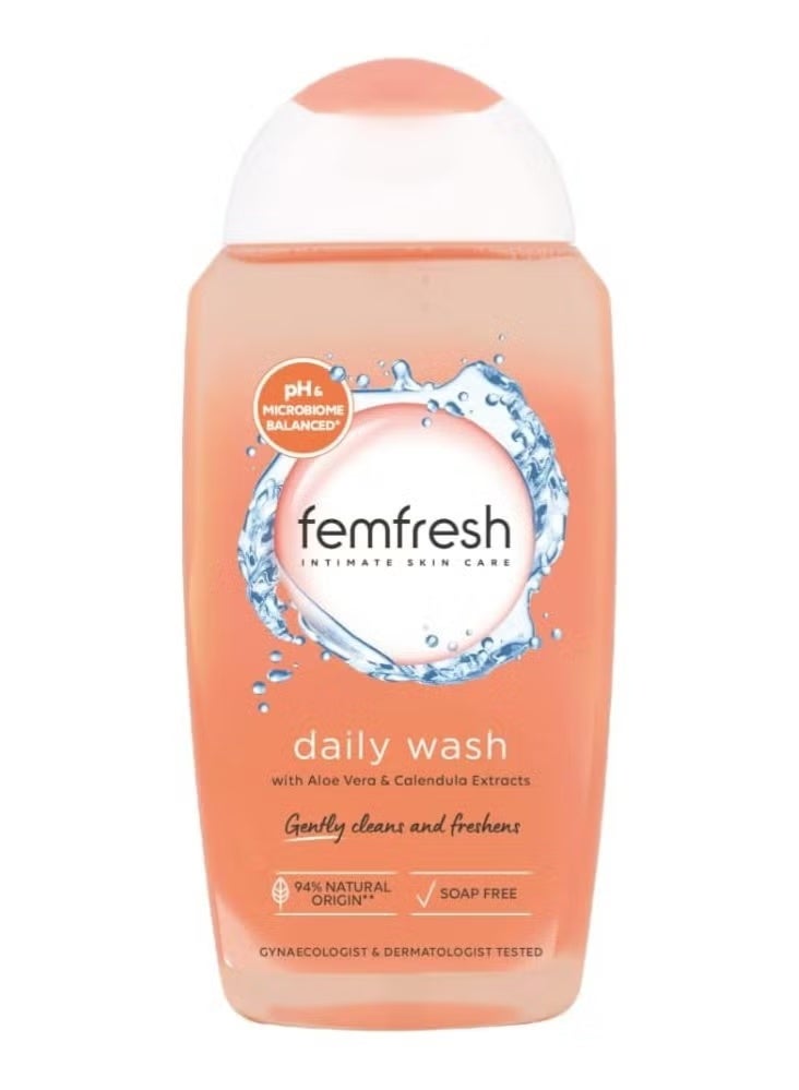 Femfresh Everyday Care Daily Intimate l Wash – Feminine Hygiene Shower & Bath Gel Cleanser – pH Balanced, Soap Free Gel Formula with Natural Aloe Vera & Calendula – 250 ml ， Intimate Wash - Image 1