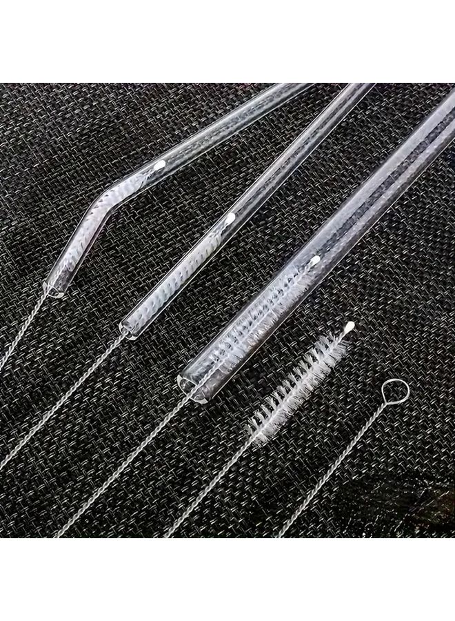 5 قطع فرشاة تنظيف أنابيب طويلة جدًا مقاس 7.87 بوصة لمجموعة الزجاجات والقش ولوحات المفاتيح - Image 2