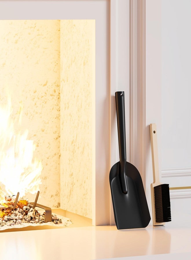 Kingson Fireplace Shovel Black Ash Shovel and Brush, Dustpan Set Small, Durable Steel, Set with Fireplace Dustpan and Brush, Coal Shovel - Image 2