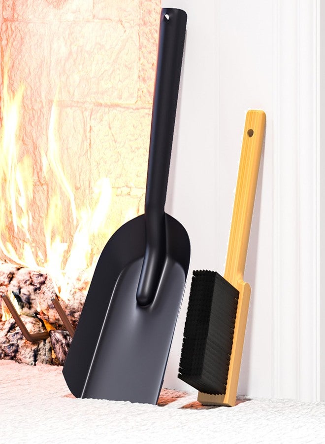 Kingson Fireplace Shovel Black Ash Shovel and Brush, Dustpan Set Small, Durable Steel, Set with Fireplace Dustpan and Brush, Coal Shovel - Image 4