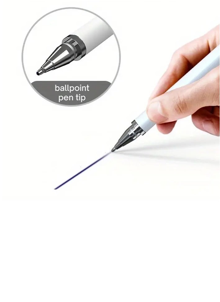 iPad Pen and Ink 2 in 1 iPad Android iOS and Phone Accessories Desktop Touch Pen, 2 Pieces Black White