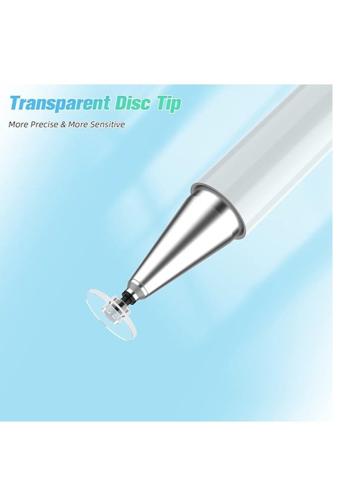 iPad Pen and Ink 2 in 1 iPad Android iOS and Phone Accessories Desktop Touch Pen, 2 Pieces Black White