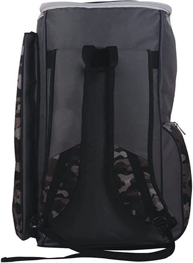 MRF SwagSwank Cricket Kit Bag, Full Size, Camouflage Pattern, Grey and Black - Image 2