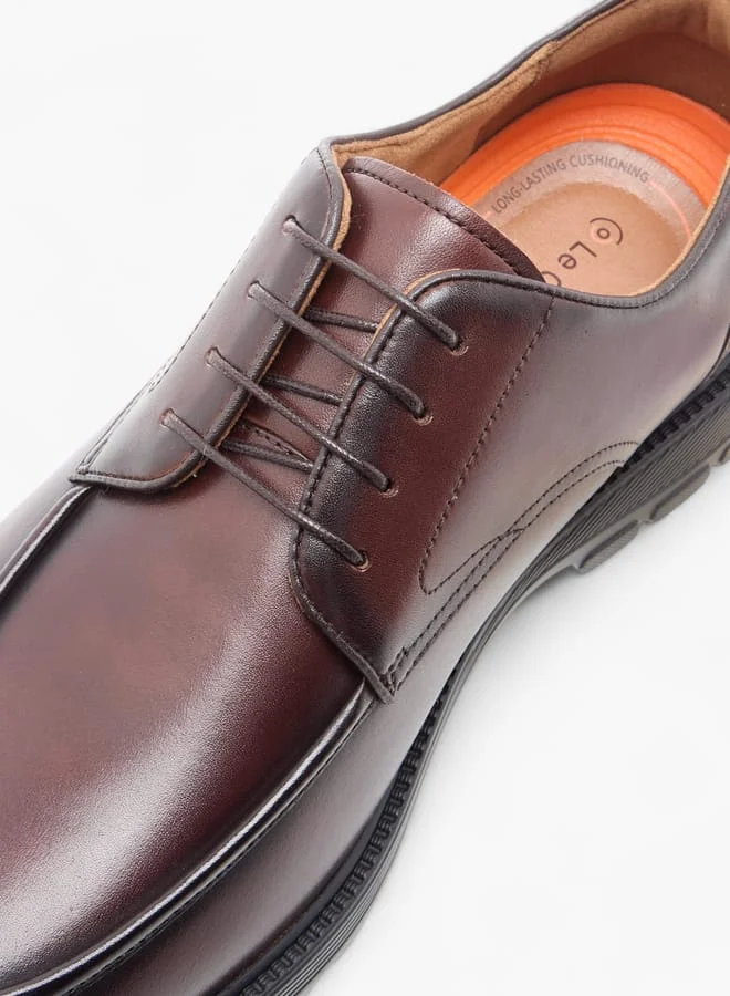 لو كونفورت Men Solid Derby Shoes with Lace-Up Closure