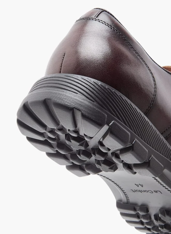 لو كونفورت Men Solid Derby Shoes with Lace-Up Closure