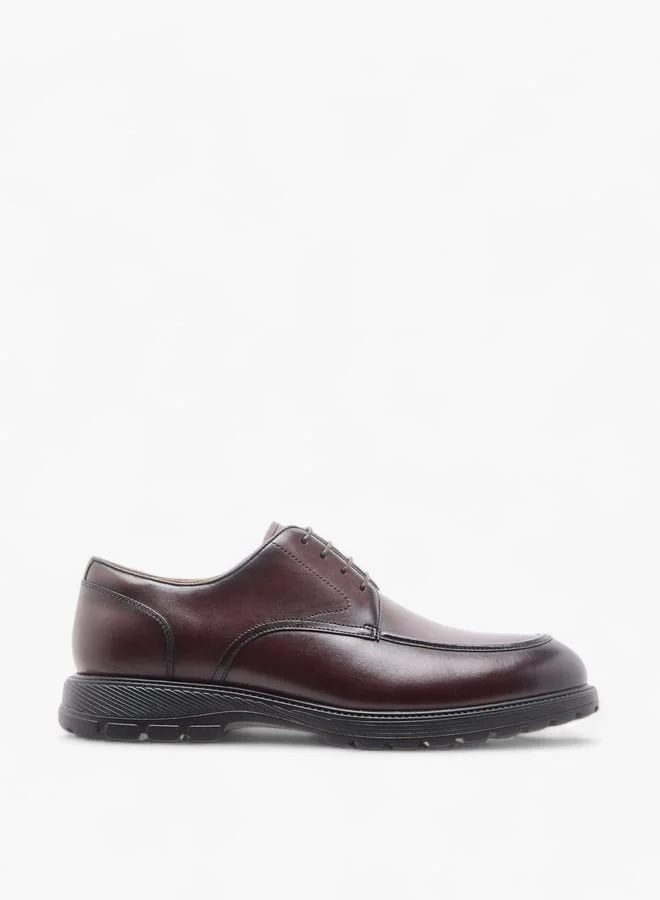 لو كونفورت Men Solid Derby Shoes with Lace-Up Closure