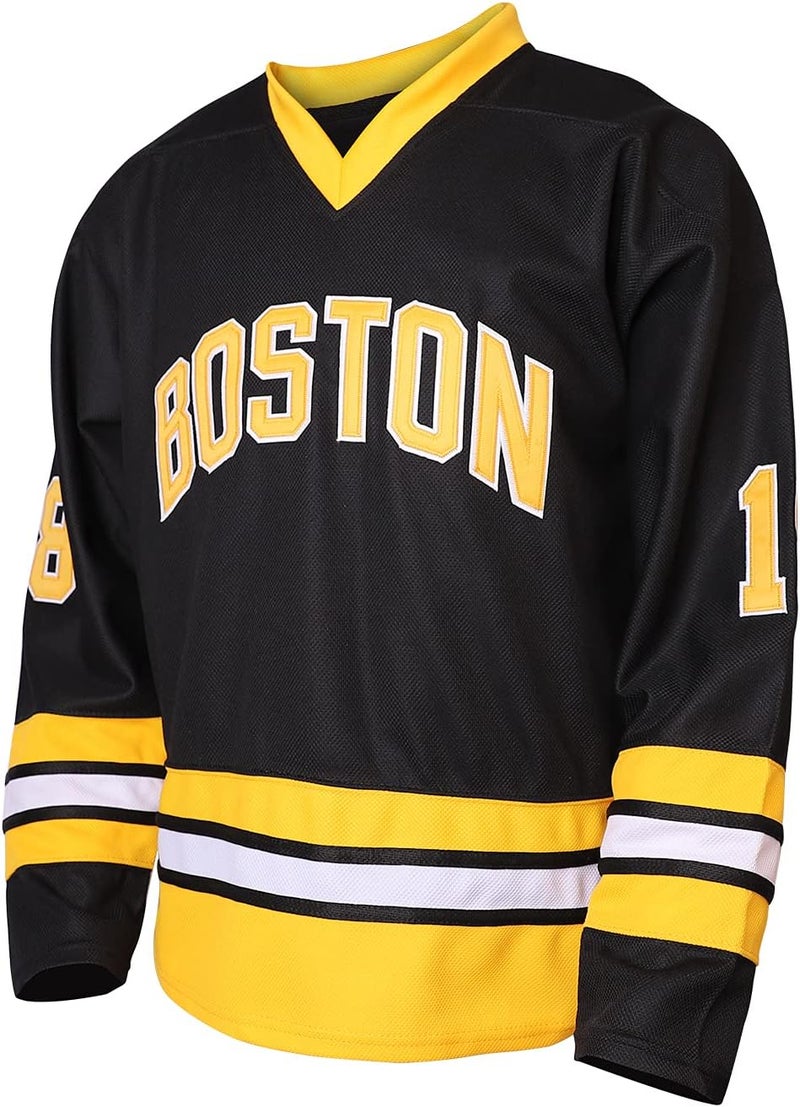 MESOSPERO Happy Gilmore 18 Adam Sandler 1996 Black Ice Hockey Jersey Men - Image 2