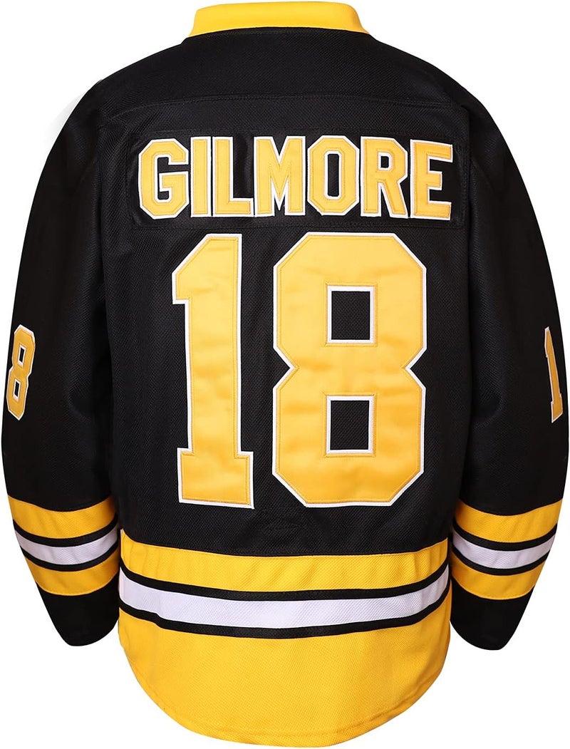 MESOSPERO Happy Gilmore 18 Adam Sandler 1996 Black Ice Hockey Jersey Men - Image 3
