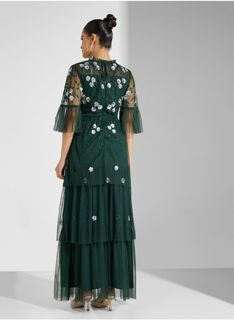 Frock and Frill - High Neck Ruffled Dress - Image 1