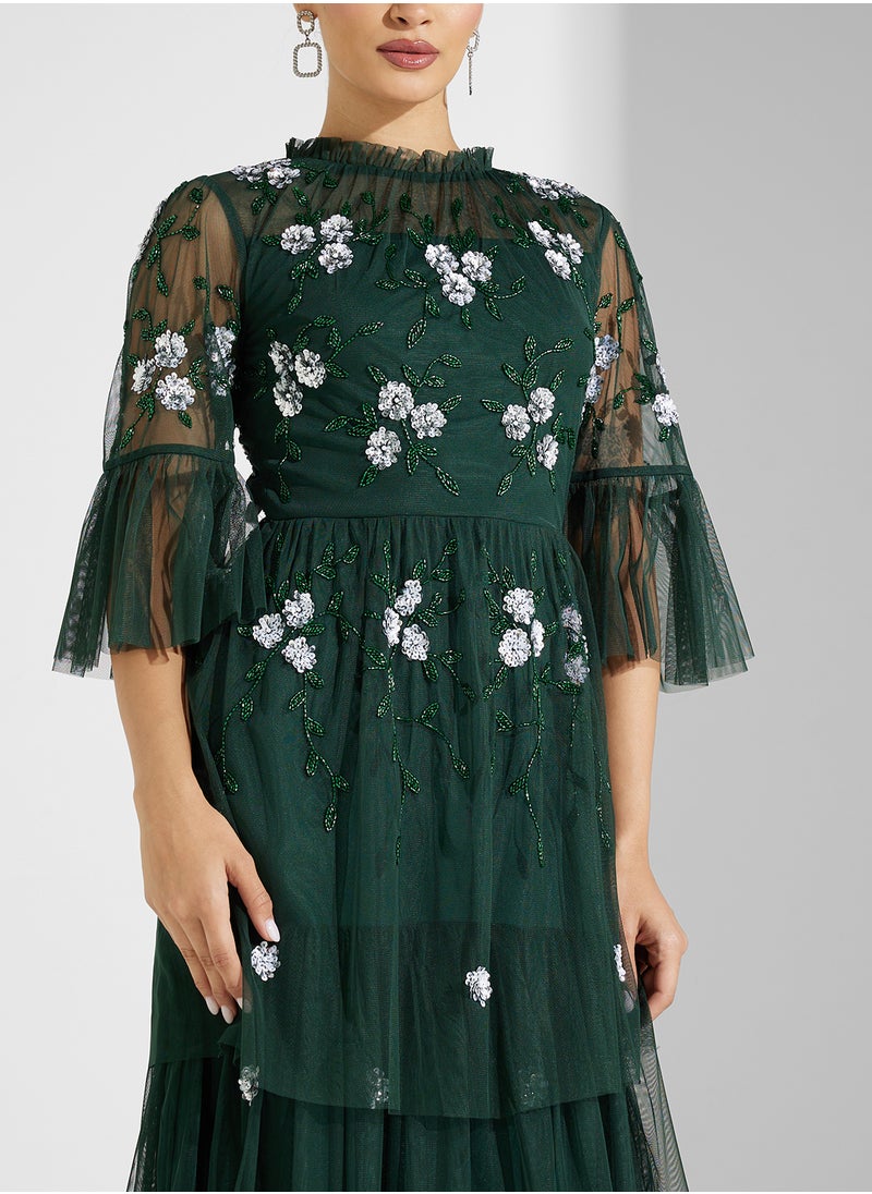 Frock and Frill - High Neck Ruffled Dress - Image 1