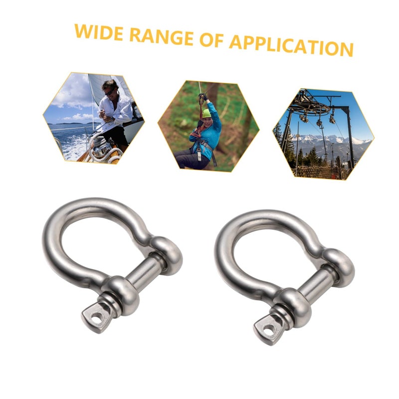 4 Pcs Stainless Steel Horseshoe D Ring Shackles Heavy Duty For Towing Winching Rigging - Image 5
