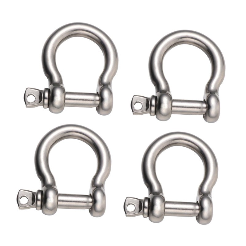 4 Pcs Stainless Steel Horseshoe D Ring Shackles Heavy Duty For Towing Winching Rigging - Image 2