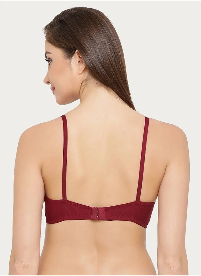 Clovia Clovia Pack of 3 Non-Padded Non-Wired Full Cup T-shirt Bra -Cotton Rich