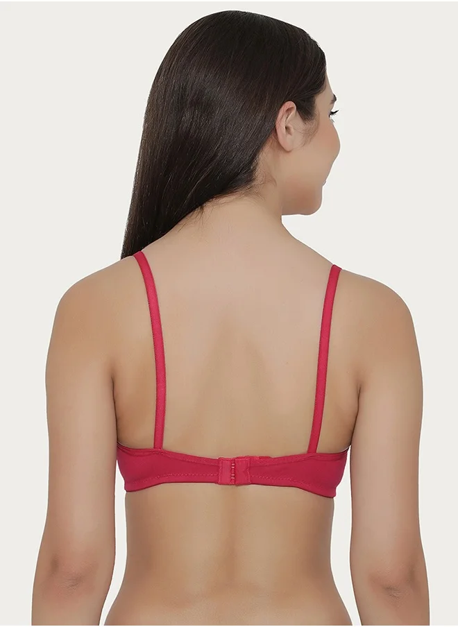 Clovia Clovia Pack of 3 Non-Padded Non-Wired Full Cup T-shirt Bra -Cotton Rich