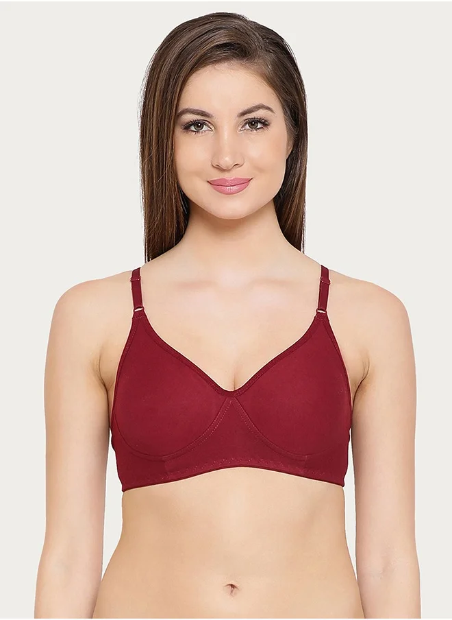 Clovia Clovia Pack of 3 Non-Padded Non-Wired Full Cup T-shirt Bra -Cotton Rich