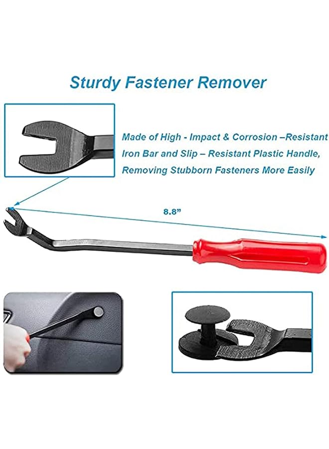 KASTWAVE Trim Removal Tool, Auto Panel Removal Tool Car Interior Trim Kit Fastener Rivet Remover Plastic Pry Tool For Automotive Radio Stereo Dash, Car Upholstery Toolkit - Image 2